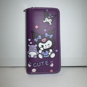 Purple Character Wallet with Cute Design
